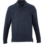 Palo Long Sleeve Cotton Pique Polo for Men Transfer - Navy - Front