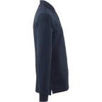 Palo Long Sleeve Cotton Pique Polo for Men Transfer - Navy - Right Side