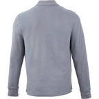 Palo Long Sleeve Cotton Pique Polo for Men Transfer - Steel Grey - Back