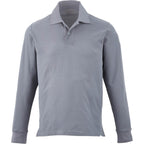 Palo Long Sleeve Cotton Pique Polo for Men Transfer - Steel Grey - Front
