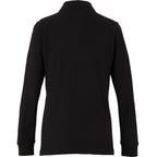 Palo Long Sleeve Cotton Pique Polo for Women Transfer - Black - Back
