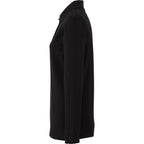 Palo Long Sleeve Cotton Pique Polo for Women Transfer - Black - Left Side