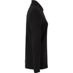Palo Long Sleeve Cotton Pique Polo for Women Transfer - Black - Right Side