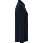 Palo Long Sleeve Cotton Pique Polo for Women Transfer - Navy - Right Side