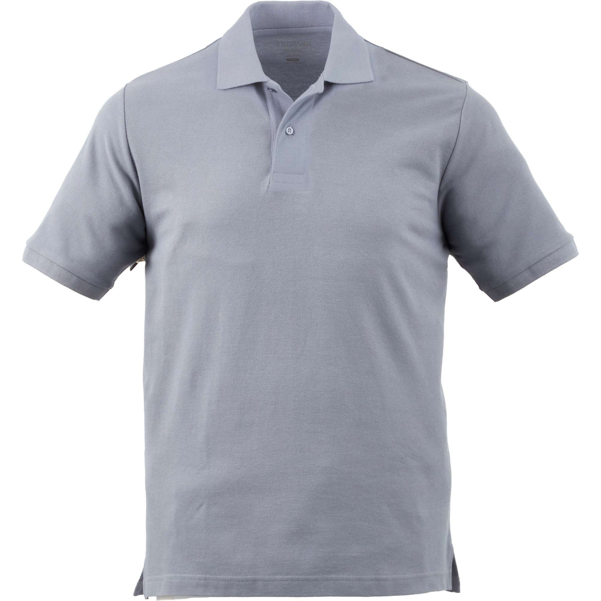 Palo Short Sleeve Cotton Pique Polo for Men Embroidery - Steel Grey - Front