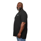 Palo Short Sleeve Cotton Pique Polo for Men Transfer - Black - Left Side On Model