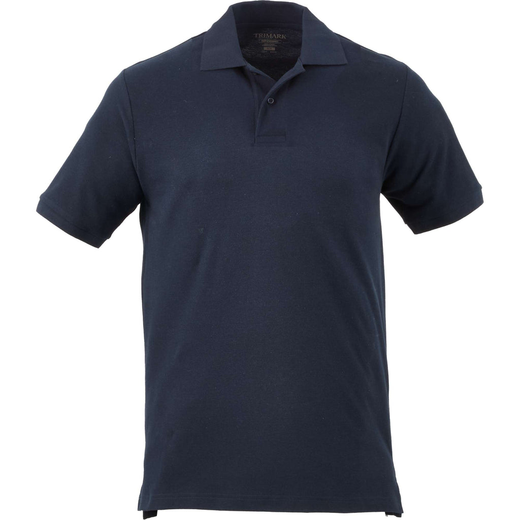 Palo Short Sleeve Cotton Pique Polo for Men Transfer - Navy - Front