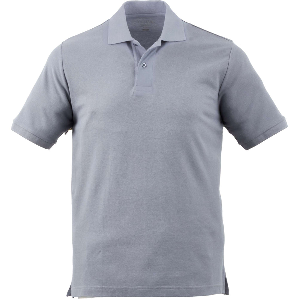 Palo Short Sleeve Cotton Pique Polo for Men Transfer - Steel Grey - Front