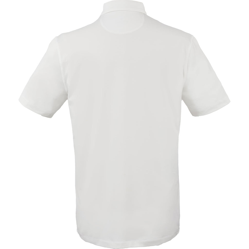 Palo Short Sleeve Cotton Pique Polo for Men Transfer - White - Back