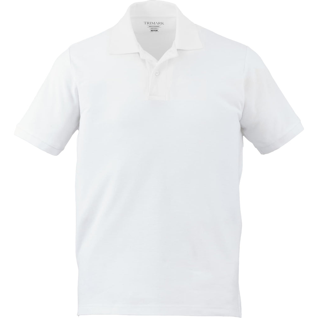 Palo Short Sleeve Cotton Pique Polo for Men Transfer - White - Front