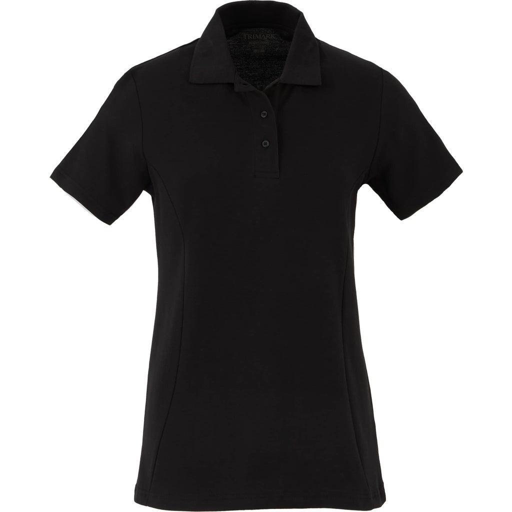 Palo Short Sleeve Cotton Pique Polo for Women Transfer - Black - Front