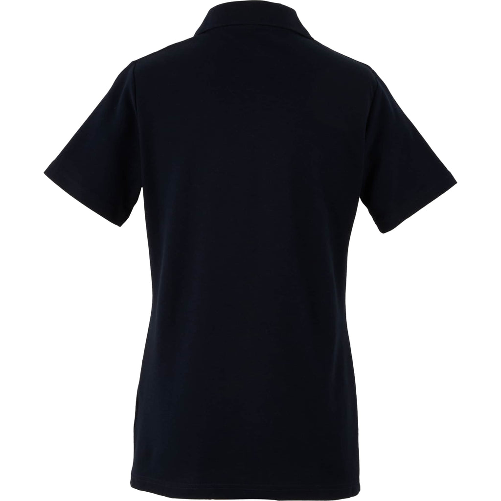 Palo Short Sleeve Cotton Pique Polo for Women Transfer - Navy - Back