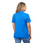 Palo Short Sleeve Cotton Pique Polo for Women Transfer - New Royal - Back On Model
