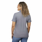 Palo Short Sleeve Cotton Pique Polo for Women Transfer - Steel Grey - Back On Model