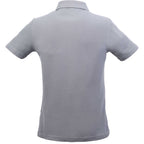 Palo Short Sleeve Cotton Pique Polo for Women Transfer - Steel Grey - Back