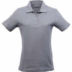 Palo Short Sleeve Cotton Pique Polo for Women Transfer - Steel Grey - Front