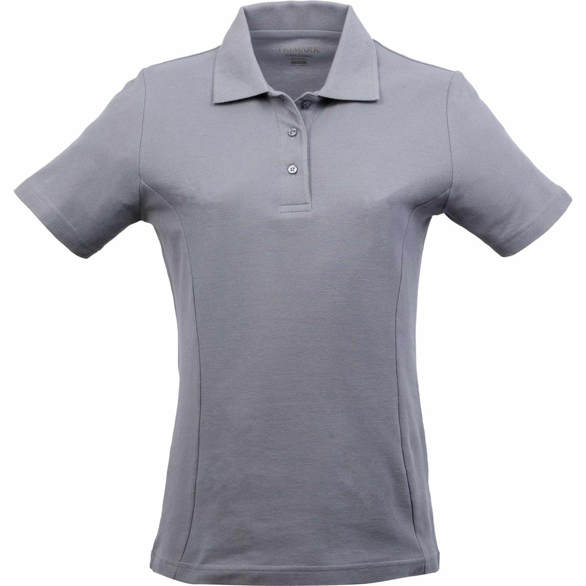 Palo Short Sleeve Cotton Pique Polo for Women Transfer - Steel Grey - Front