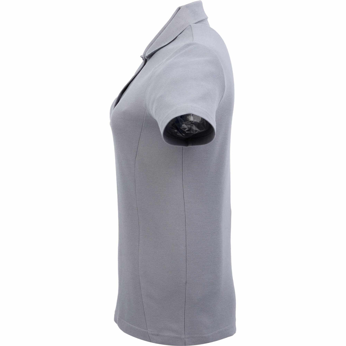 Palo Short Sleeve Cotton Pique Polo for Women Transfer - Steel Grey - Left Side