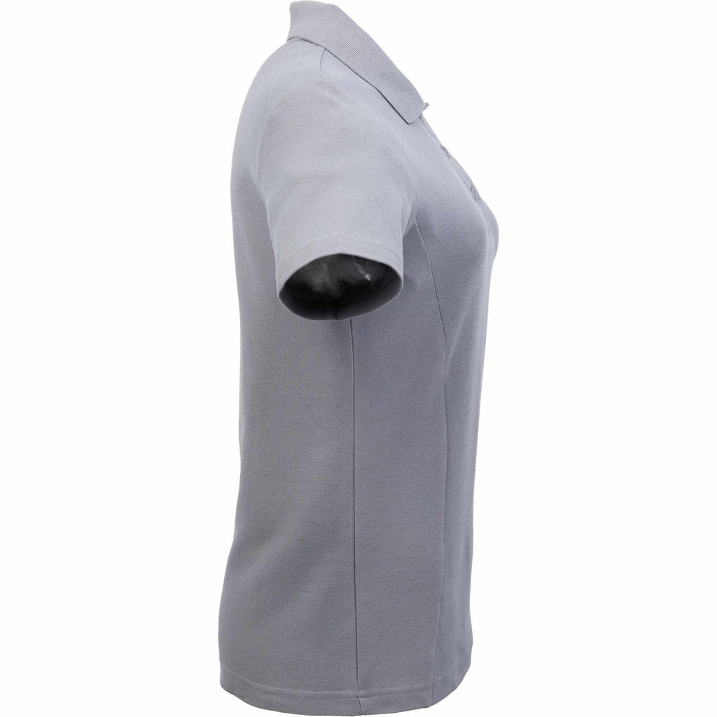 Palo Short Sleeve Cotton Pique Polo for Women Transfer - Steel Grey - Right Side