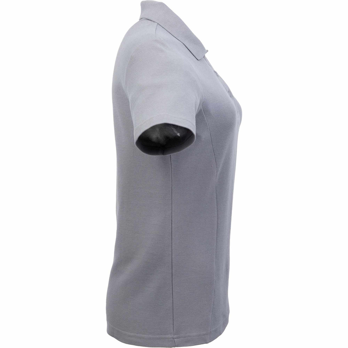 Palo Short Sleeve Cotton Pique Polo for Women Transfer - Steel Grey - Right Side