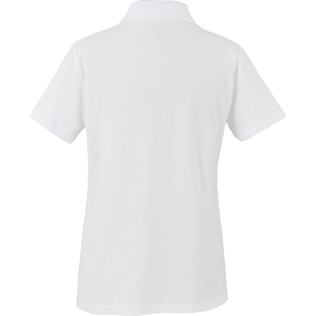Palo Short Sleeve Cotton Pique Polo for Women Transfer - White - Back