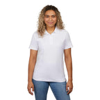Palo Short Sleeve Cotton Pique Polo for Women Transfer - White - Front On Model
