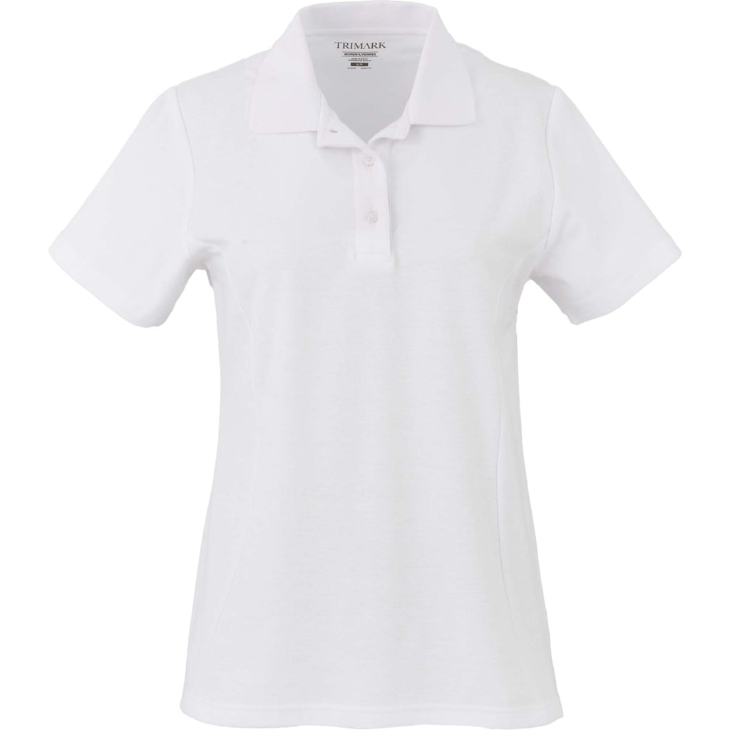 Palo Short Sleeve Cotton Pique Polo for Women Transfer - White - Front