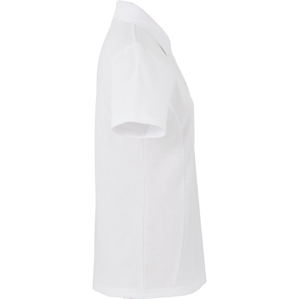 Palo Short Sleeve Cotton Pique Polo for Women Transfer - White - Right Side