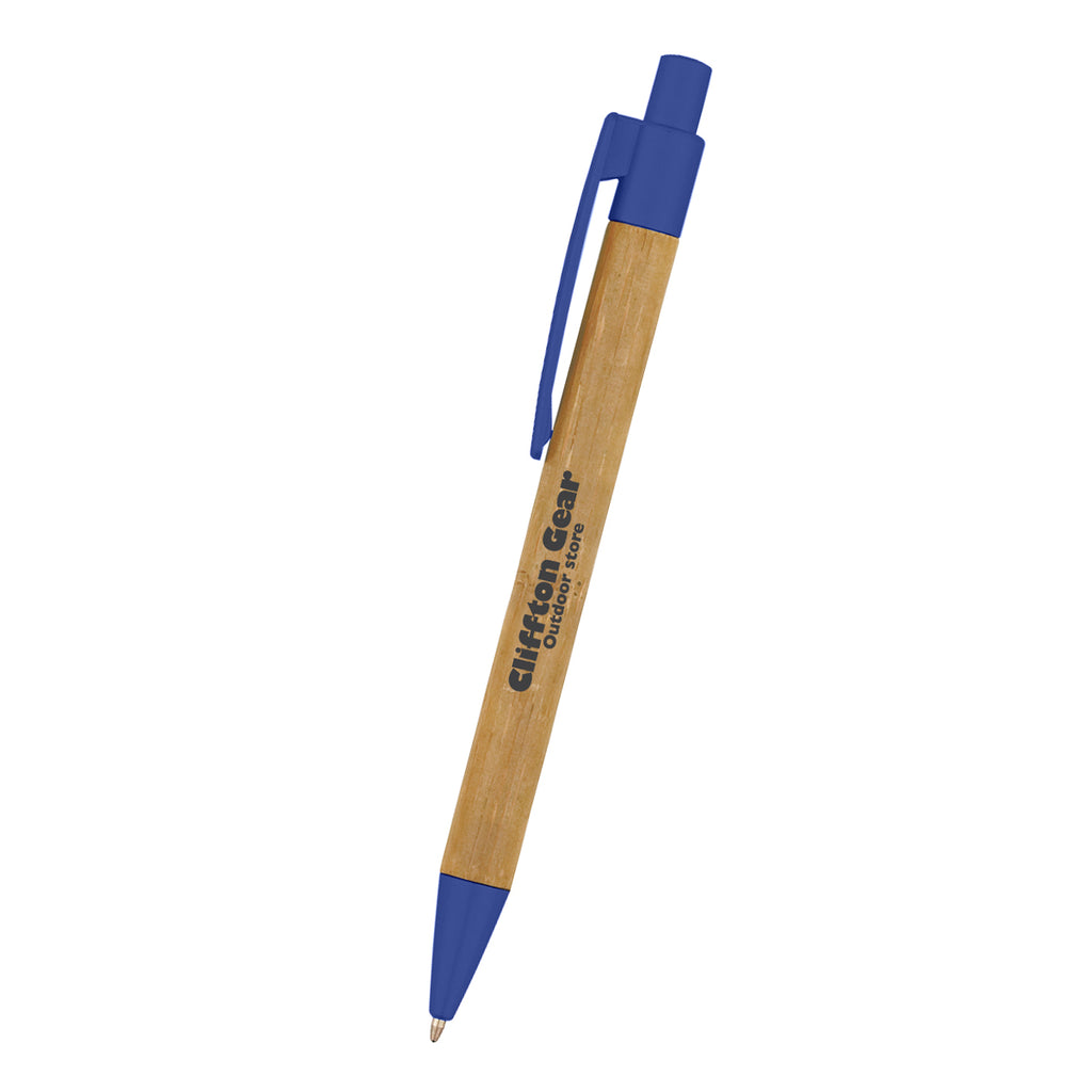 Panda Pen with Your Logo Full Color - Blue - Silk Screen