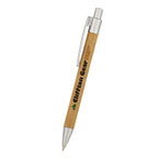 Panda Pen with Your Logo - Natural With Silver - Full Color