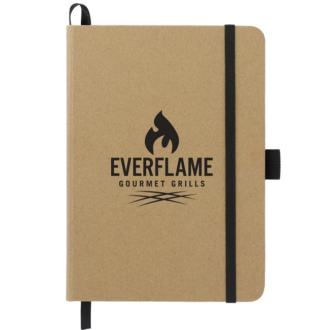 Paper Cover Bound Notebook with Color Accents, 5 x 7 Inches