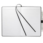 Paper Hardcover Journal and Recycled Gel Pen Set, 5.5 x 8.5 Inches Full Color - Black - Front 2
