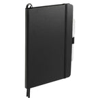 Paper Hardcover Journal and Recycled Gel Pen Set, 5.5 x 8.5 Inches Full Color - Black - Right Angle 2