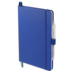 Paper Hardcover Journal and Recycled Gel Pen Set, 5.5 x 8.5 Inches Full Color - Blue - Left Angle 2