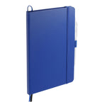 Paper Hardcover Journal and Recycled Gel Pen Set, 5.5 x 8.5 Inches Full Color - Blue - Right Angle 2