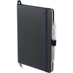 Paper Hardcover Journal and Recycled Gel Pen Set, 5.5 x 8.5 Inches Full Color - Navy - Left Angle 2