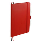 Paper Hardcover Journal and Recycled Gel Pen Set, 5.5 x 8.5 Inches Full Color - Red - Right Angle 2