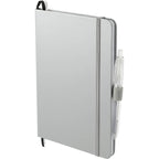Paper Hardcover Journal and Recycled Gel Pen Set, 5.5 x 8.5 Inches Full Color - Silver - Left Angle 2