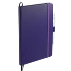 Paper Hardcover Journal and Recycled Gel Pen Set, 5.5 x 8.5 Inches - Purple - Right Angle 2