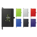 Paper Hardcover Journal with Elastic Closure, 5.5 x 8.5 Inches - Black - Front Group