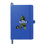 Paper Hardcover Journal with Elastic Closure, 5.5 x 8.5 Inches - Blue - Front