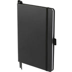 Paper Hardcover Journal with Elastic Closure, 5.5 x 8.5 Inches Full Color - Black - Left Angle 2