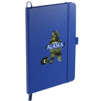 Paper Hardcover Journal with Elastic Closure, 5.5 x 8.5 Inches Full Color - Blue - Right Angle