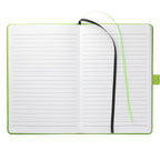 Paper Hardcover Journal with Elastic Closure, 5.5 x 8.5 Inches Full Color - Lime - Front 2