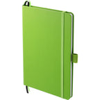 Paper Hardcover Journal with Elastic Closure, 5.5 x 8.5 Inches Full Color - Lime - Left Angle 2