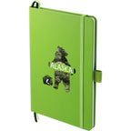 Paper Hardcover Journal with Elastic Closure, 5.5 x 8.5 Inches Full Color - Lime - Left Angle