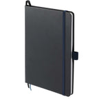 Paper Hardcover Journal with Elastic Closure, 5.5 x 8.5 Inches Full Color - Navy - Left Angle 2