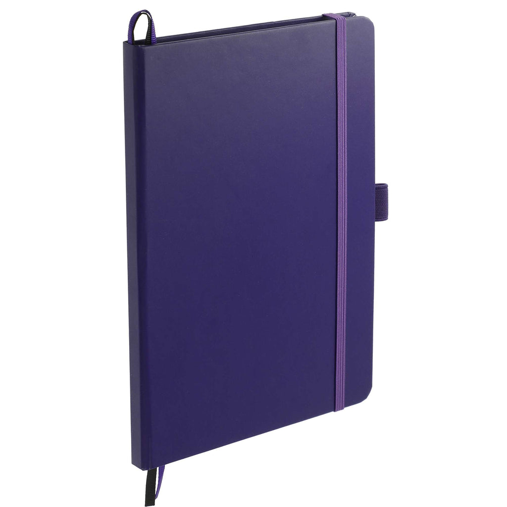 Paper Hardcover Journal with Elastic Closure, 5.5 x 8.5 Inches Full Color - Purple - Right Angle 2