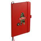 Paper Hardcover Journal with Elastic Closure, 5.5 x 8.5 Inches Full Color - Red - Right Angle