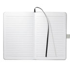 Paper Hardcover Journal with Elastic Closure, 5.5 x 8.5 Inches Full Color - Silver - Front 2